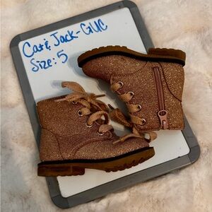 Cat & Jack Glittery Kids Boots - pink/rose gold